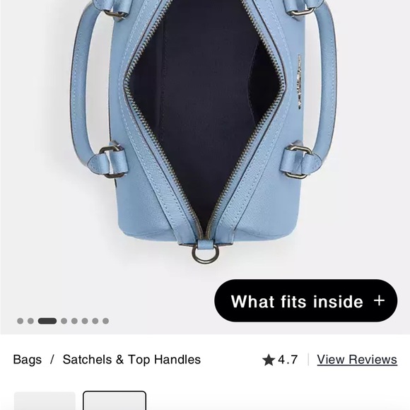 NWTO Coach authentic 79946 faded blush cross grain leather Rowan satchel - Picture 10 of 11